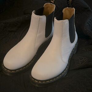 Like New Dr. Marten White Chelsea Boots